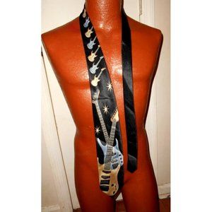 Parquet Guitars Men's Black Tie new for the music lover